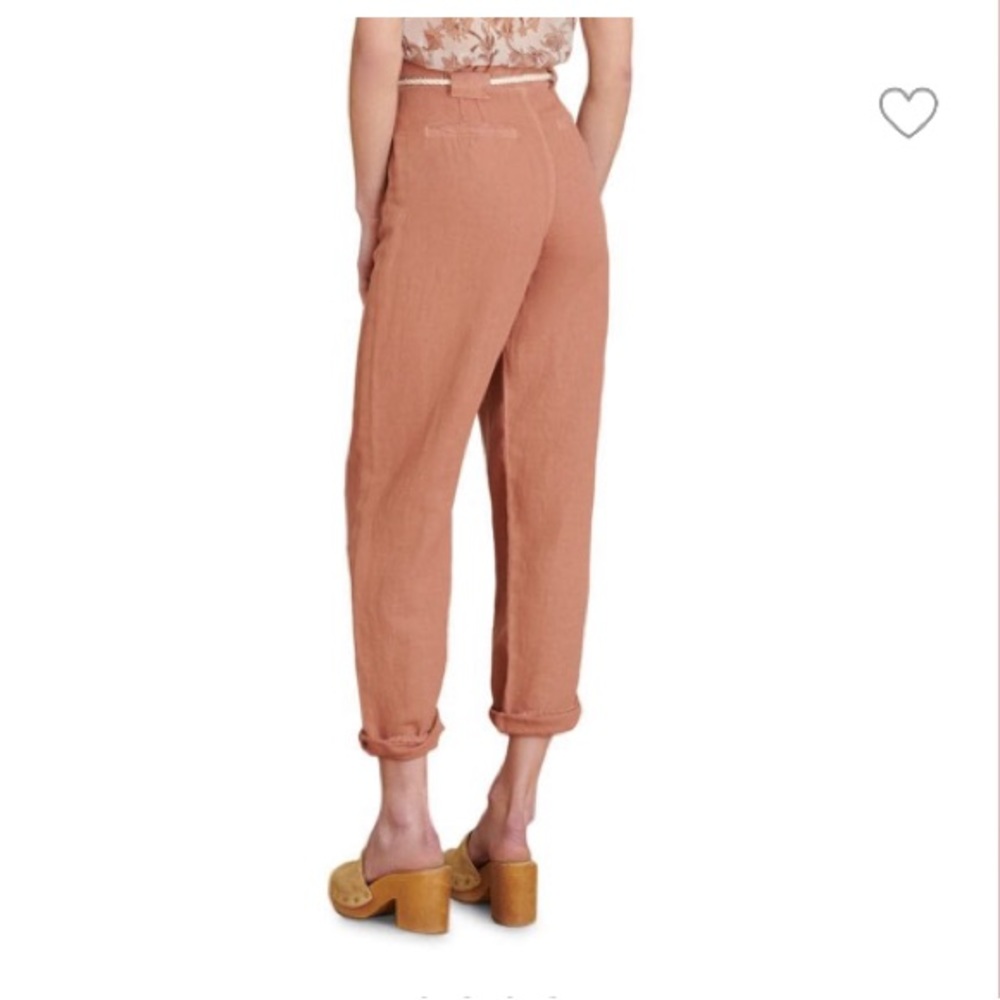 NWT VERONICA BEARD Karter Pleated Linen blend Pants - Picture 5 of 13